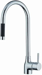 PUTEUS Niederdruck Küchenarmatur MIX – Chrom, Mit Verstellbarer Handbrause, Für Flexibles Spülen