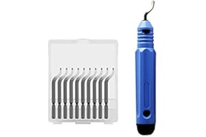 POLISI3D 1Set 3D Printer Trimming Knife Scraper PLA ABS PETG Material Filament Model Pruning Trimming Device 3D Printer Tool Trimming Tool Burr Trimming Scrapers with 10pcs Deburring Blades