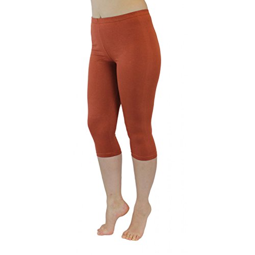 Blickdichte Leggings für Damen Capri Hose Leggins Bunt aus Baumwolle 3/