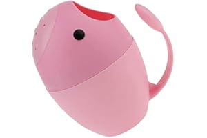 Miss-shop Taza de Champú de Ducha,Bath Shower Cup para Bebé Waterfall Bad Rinser Champú Enjuagadora Jarra para Protección de Seguridad para Niños y Ancianos, Rosa