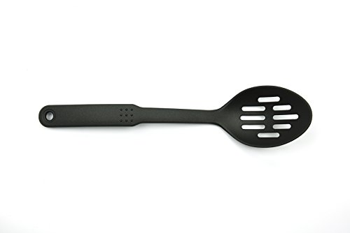 Premium Kunststoff Kochset mit 6 Teilen | BPA-frei und Antihaftbeschichtung | spülmaschinenfestes Kochset | leicht zu reinigen | Servierlöffel, großer Seier, Pfannenwender, Schaumlöffel, Kelle und Pasta-Löffel, Kochlöffel - 4