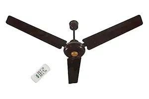 BLDC Domestic Ceiling Fan Power Saver with Remote (Brown)