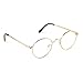 Produktbild Cyxus runde brille transparente linse,gewöhnliche gläser retro mode unisex brillen, (gold rahmen) kein grad der gläser [klar linse]