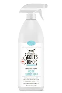 Skouts Honor Professional Strength, All-Natural Dog Odor Eliminator - Non-Toxic, Biodegradable, and Eco-Friendly - Odor Eliminating Technology Destroys Odor Molecules On Contact - 32-OZ Spray Bottle