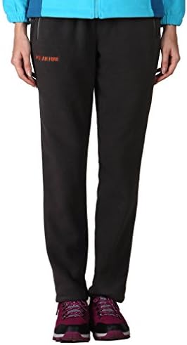 Polar Fire Micro Fleece Lined Trousers Pants for Women Ladies, Outdoor Walking Hiking Climbing Softshell Trousers Sweatpants, Joggers Tracksuit Bottoms, Open-Hem, Elasticated Waistband