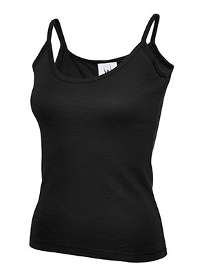 MAKZ Uneek clothing Women's Cotton Strap Camisole Black Medium