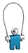 Produktbild Troika Jumper Schlüsselring blau Aluminium mit Drahtschlaufe