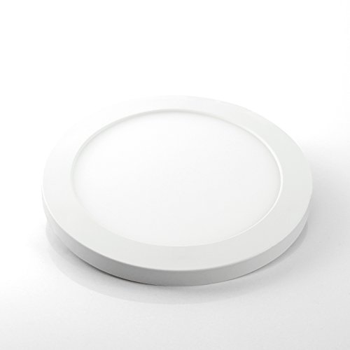 LED Panel 12W ultraslim Deckenleuchte rund Ø180mm mit integriertem Netzteil! warmweiß 3000K, extra flach 13mm, stufenlos dimmbar inkl. Montageleiste IP65 TÜV - 3