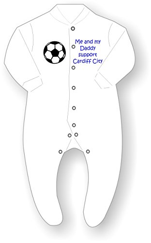 Me and My Daddy Support Cardiff City Football Babygrow /Sleepsuit, Size: 3-6 months