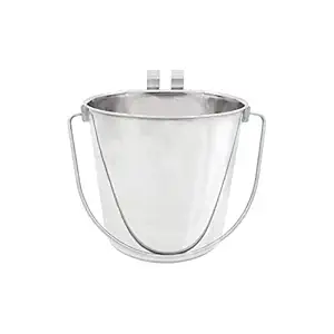 Fuzzy Puppy Pet Products FSP-9 Heavy Duty Flat Sided Pail with Dual Hooks, 9 Quart