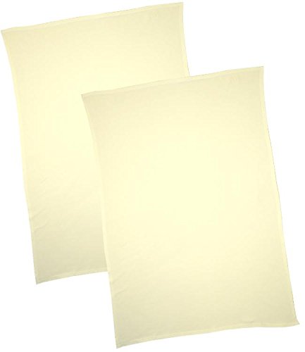 BabyPrem Pack of 2 Flat Cotton Crib / Pram Sheets 84 x 43cm CREAM