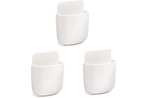 HONGECB Selbstklebend Fernbedienung Aufbewahrungsbox, 3 Stück Wandmontage Fernbedienung Halter, Punchfreie Aufbewahrungsbox, für Fernbedienung, Brille, Handy Lade Halter