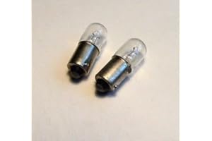 Jellyfish Audio 6.3V 0.15A Light Bulbs pair for Valve Radio Dial or Amplifier Pilot Lamp BA9S