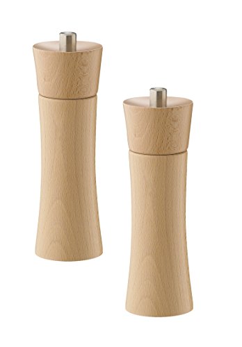 Salz- und Pfeffermühle Frankfurt 18 cm mit Untersetzer aus Holz natur - 2
