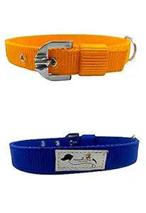 Forever99 Pet Shop Dog Collar Neck Belt Military Grade Training Soft and Durable for Medium Dog Neck Belt Art 140 Combo Pack 2 Collar