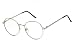 Produktbild HoEOQeT Metall Brillengestell, Retro Kunst Flacher Spiegel, Männer Und Frauen Blau Blockieren Brille Runde Brillengestell Anti-blau Computer Spiel Brille (Style : 4)