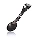 Produktbild PSKOOK Spork Outdoor Löffel Gabel Messer Flasche Dosenöffner Camping Edelstahl Besteck Reisen Funktionelle Essen Multi-Tool UtensilSchwarz