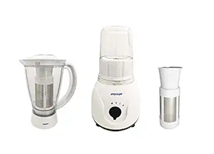 EUROLINE EL-296 , 350W Juicer Mixer Grinder 3 in 1 with 1.5L Jar, Filter ,Dry Mills | Sharp Stainless Steel Blades with 3 Speed | Ice Crusher, Mill, Chopping, Coffee/Spice Grinder & Smoothie Maker, Juicer, Mixer ,Grinder - 1 Year Warranty