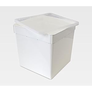 BraPlast Dose 5,8 Liter 18,5 x 18,5 x 19,0 cm - weiß mit transparentem Deckel / Kunststoff Stapelbox