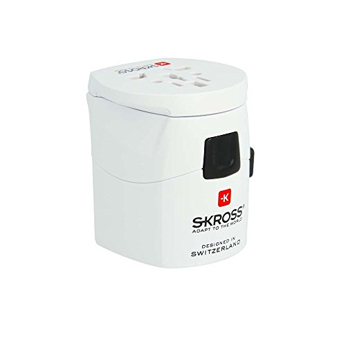 SKROSS PRO Light – World: 3-Pol-Reiseadapter mit patentiertem Länderschiebersystem für Reisen von und in über 200 Länder (USA, UK, Australien, China, …) - 6