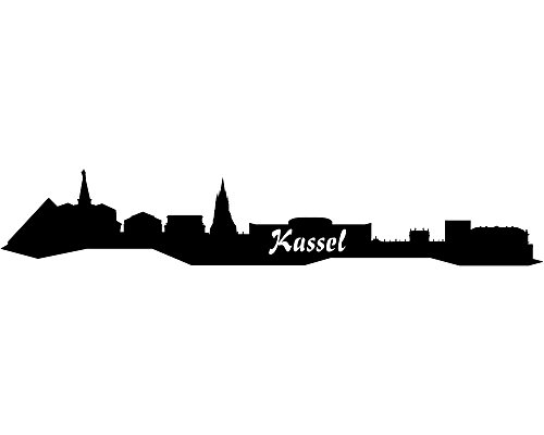 Aufkleber Kassel Skyline Autoaufkleber in 8 Größen und 25 Farben (80×14,2cm schwarz) - 5