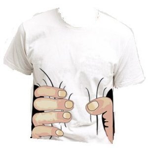 Attack on Titan Grabbed T-shirt short sleeves interesting 3D! XL size short-sleeved white (japan import)