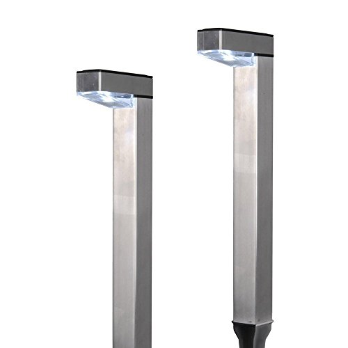 Multistore 2002 555r832 – Solarlampe Aluminium mit Erdspieß 40 cm, 2 Stück