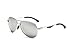 Produktbild MPTECK @ Sonnenbrille Herren Polarisierte sonnenbrille Aviator Silber / Silber UV400 reflektierenden Mode Flieger Metallrahmen Verspiegelt Linse Brille Pilotenbrille Piloten Sonnenbrille Ultra leicht mit Federscharnier / Etui / Putztuch