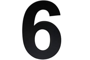 nanlyiau números 4in/10.2cm números casa exterior negro número de casa moderna inoxidable.hecho de acero inoxidable sólido 304.Apariencia flotante(black 4in6/9)