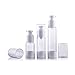 30ml Refillable Travel Empty Plastic Travel Small Bottles Clear Pump Bottle Lotion Dispenser Bottles Jars Set for Makeup Cosmetic BB Cream Bath Shower Toiletries Liquid Containers Travel Kit Accessories Pack of 2