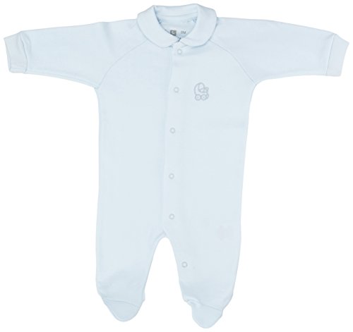 Cambrass Unisex Baby All in One Plain Egyptian Cotton Playsuit Blue Newborn