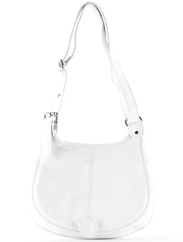 histoireDaccessoires - Bolso con Bandolera de Cuero de Mujer - SA141923RE-Boris - BlancoBlanco, TU