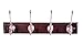 Produktbild Bulk Hardware BH03313 Kugelkopf-Hut- und Mantelhaken auf antiker Schiene mit Messing-antik-Finish