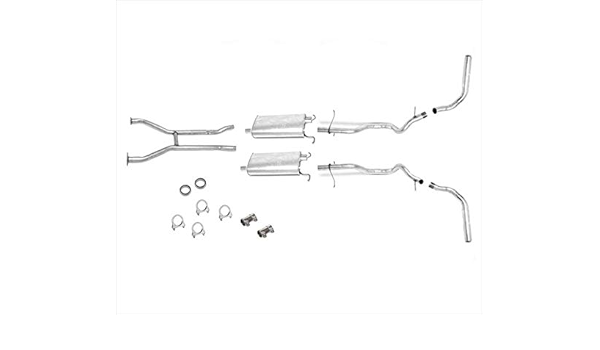 Mac Auto Parts 10483 Grand Marquis Crown Victoria Dual Muffler Exhaust Pipe System Amazon In Car Motorbike