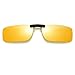 Produktbild Tukistore Clip auf Sonnenbrille Flip Up Polarisierte Sonnenbrille Brillen Nachtsicht Gläser Blend Polarisiert für Männer Frauen Frameless Rechteck Objektiv