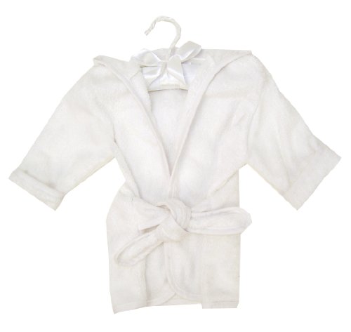 Trend Lab Infant Robe on Hanger, White Trend Lab Infant Robe on Hanger, White