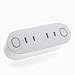 Produktbild JYL Smart Plug WiFi Smart Socket Power Monitor 2-in-1-Buchse, Smart Plugs Voice-App-Steuerungs-Timer für Google Mini Alexa IFTTT