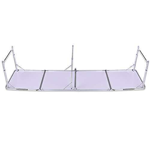 Ancheer Falttisch Campingtisch höhenverstellbar Tisch ,Quad-Falten Aluminium Camping Klapptisch,Tragegriff ,238.5x60x55–62CM - 3