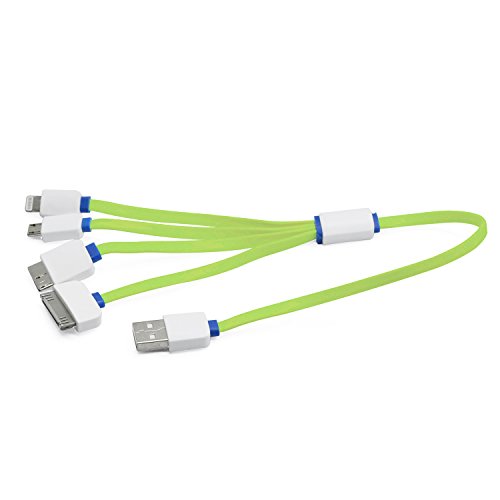 Original iProtect® Universal USB Ladekabel u Datenkabel Adapter für Apple iPhone, iPod , iPad und alle Geräte mit MicroUSB Anschluss (USB 2.0/3.0) von Sony, LG, Huawei, Samsung, HTC usw. in grün - 2