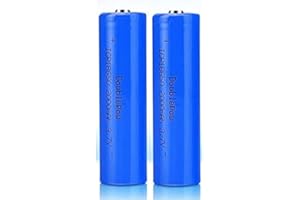 JJOIAS Li-ION Batteries, 2000mAh 3.7V High Capacity Battery, for Solar Lights, Garden Lights, Mouse,2 Pièces