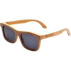 Iwood Handcrafted Moda de bambú carbonizado Marcos gris polarizado lente de las gafas de sol de madera