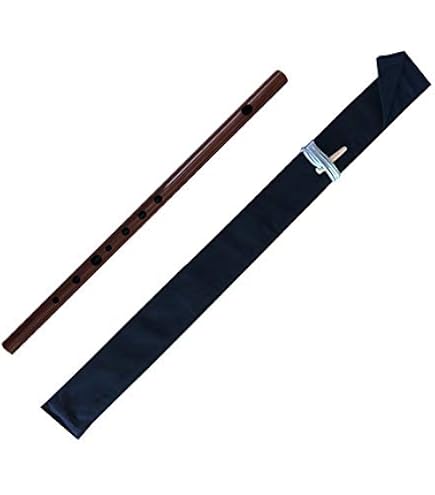 Japanese Bamboo Flute with Black Lines 7/8 Hon Handmade Bamboo