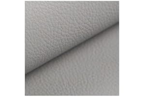 TAPHICEROS Ecopelle Materiale, Grigio Chiaro, 250 cm x 140 cm, Metro di Tessuto, Toppe per Riparazione in Pelle Sintetica per Sedile Auto Divano Mobili Sedia da Ufficio Fai da Te