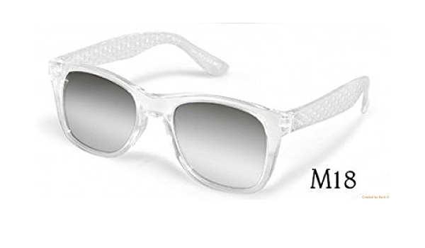 Occhiali da Sole Bullonerie 2017 (Traspanrete Bianca Lucida Lenti Argento a  Specchio) : Amazon.it: Moda