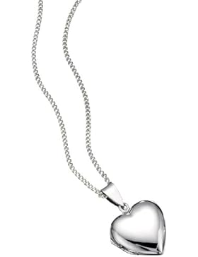 Elements Sterling Silber Silber Herz Medaillon/Medallion aus 41- Länge 46 cm