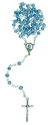 Rosenkranz - Glas hellblau