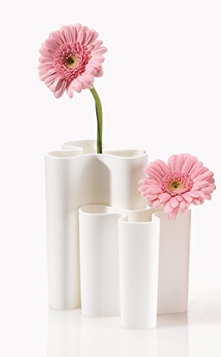 koziol Vase Clara M, Kunststoff, weiß, 10.3 x 11.4 x 10.9 cm - 3
