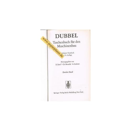 [PDF] Download Taschenbuch für den Maschinenbau (2 Bánde) Kostenlos