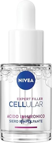 NIVEA Cellular Expert Filler Siero Viso Acido Ialuronico Rimpolpante 15 ml, Siero viso antirughe e rassodante, Face serum con Micro Acido Ialuronico Puro per una pelle levigata e rimpolpata