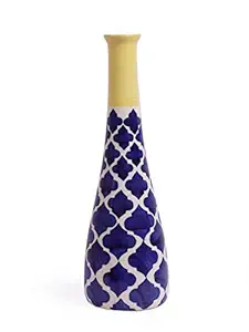 VarEesha Blue Moroccan Ceramic Vase